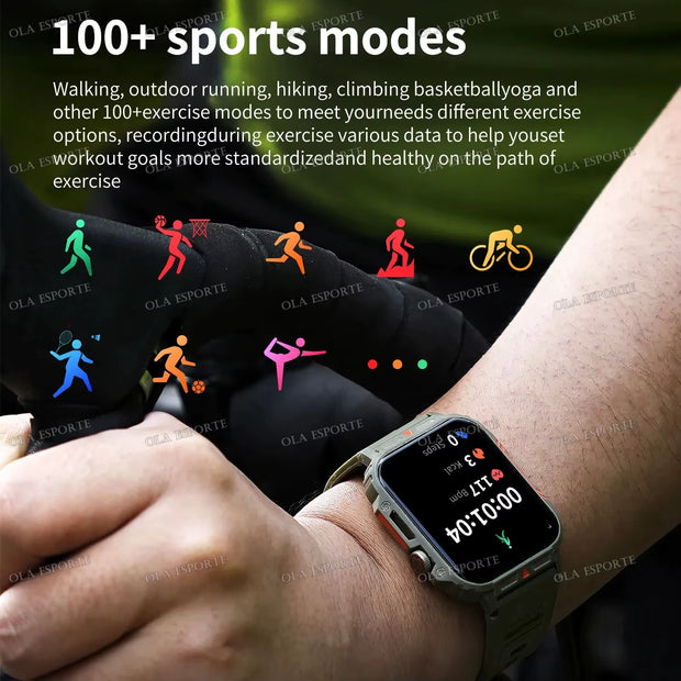 New Smartwatch 1.95 Inch Screen Health Monitoring Watches IP68 Waterproof Sport Fitness Smart Watch for Men Women Reloj Hombre