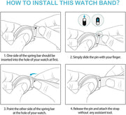 Band Compatible with Samsung Galaxy Watch Active/Active2 40Mm/44Mm,Silicone Sports Wristband Replacement Compatible for Galaxy Watch 42Mm/Gear S2 Classic/Gear Sport Smart Watch (Black)