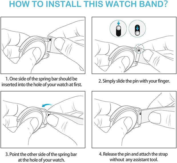 Band Compatible with Samsung Galaxy Watch Active/Active2 40Mm/44Mm,Silicone Sports Wristband Replacement Compatible for Galaxy Watch 42Mm/Gear S2 Classic/Gear Sport Smart Watch (Black)