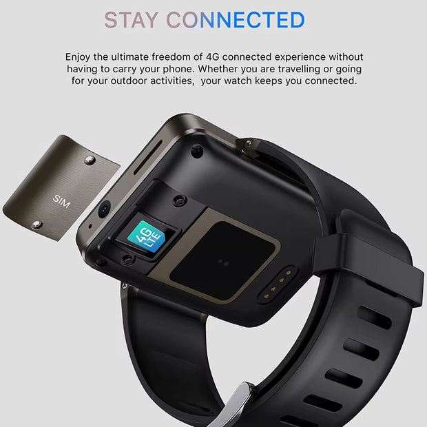 Newest 2.41 Inch 4G Smart Watch 3GB 32GB Bluetooth Smart Clock 5MP Camera 2080Mah Face Recognition Unlock GPS Wifi Smart Watches