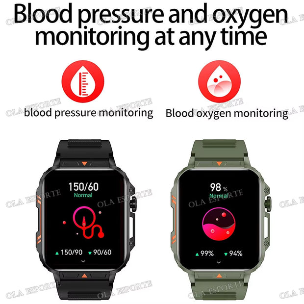 New Smartwatch 1.95 Inch Screen Health Monitoring Watches IP68 Waterproof Sport Fitness Smart Watch for Men Women Reloj Hombre
