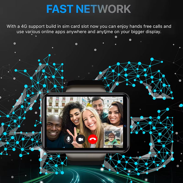 Newest 2.41 Inch 4G Smart Watch 3GB 32GB Bluetooth Smart Clock 5MP Camera 2080Mah Face Recognition Unlock GPS Wifi Smart Watches